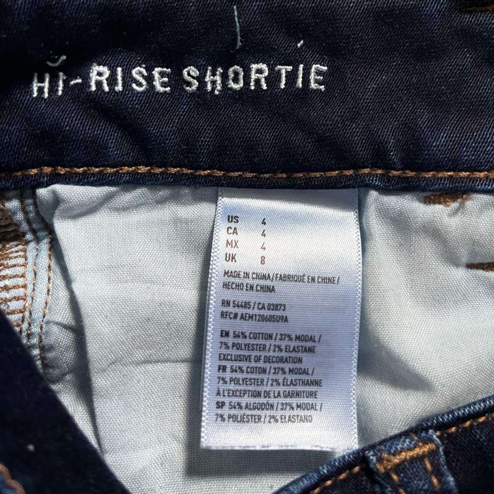 AMERICAN EAGLE OUTFITTERS Stretch Hi-Rise Denim Shortie - Picture 4 of 4
